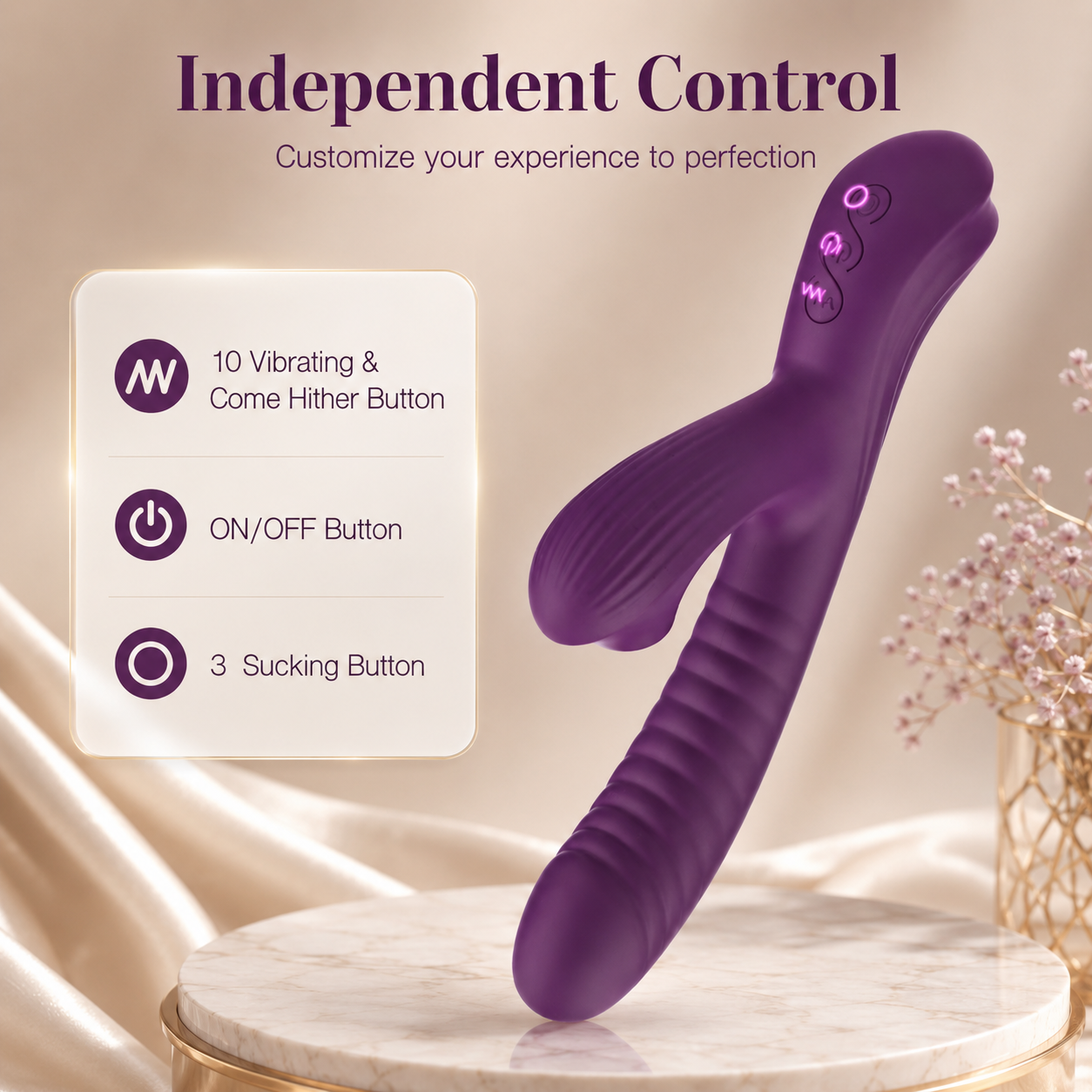 •Hither Clitoral & G Spot Stimulation•