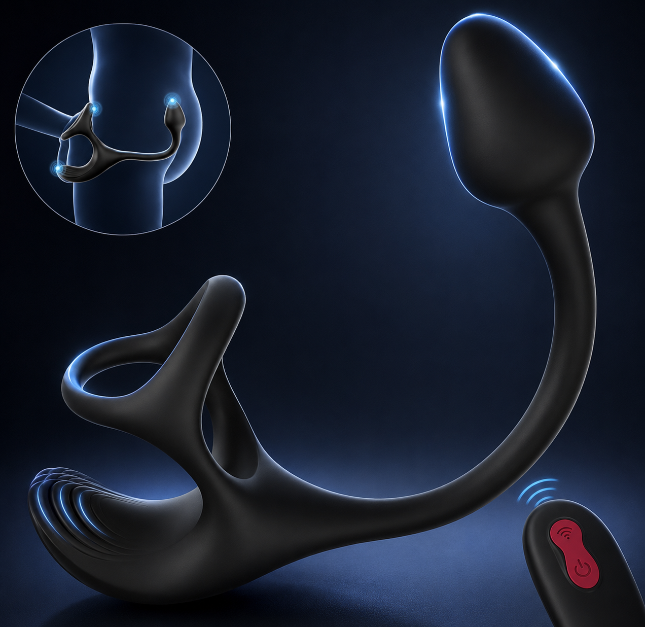 •Prostate Massager Vibrating Cock Ring•