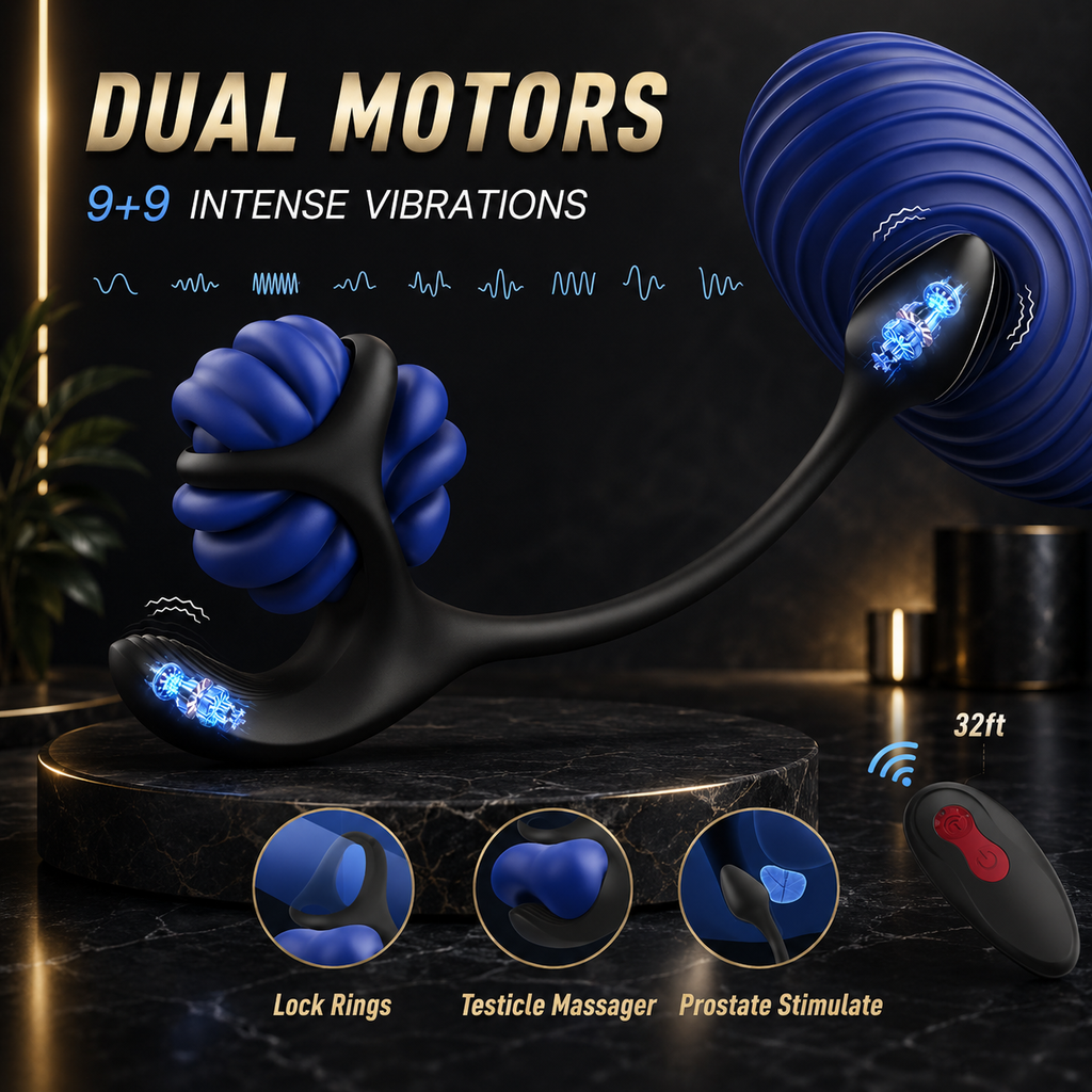 •Prostate Massager Vibrating Cock Ring•