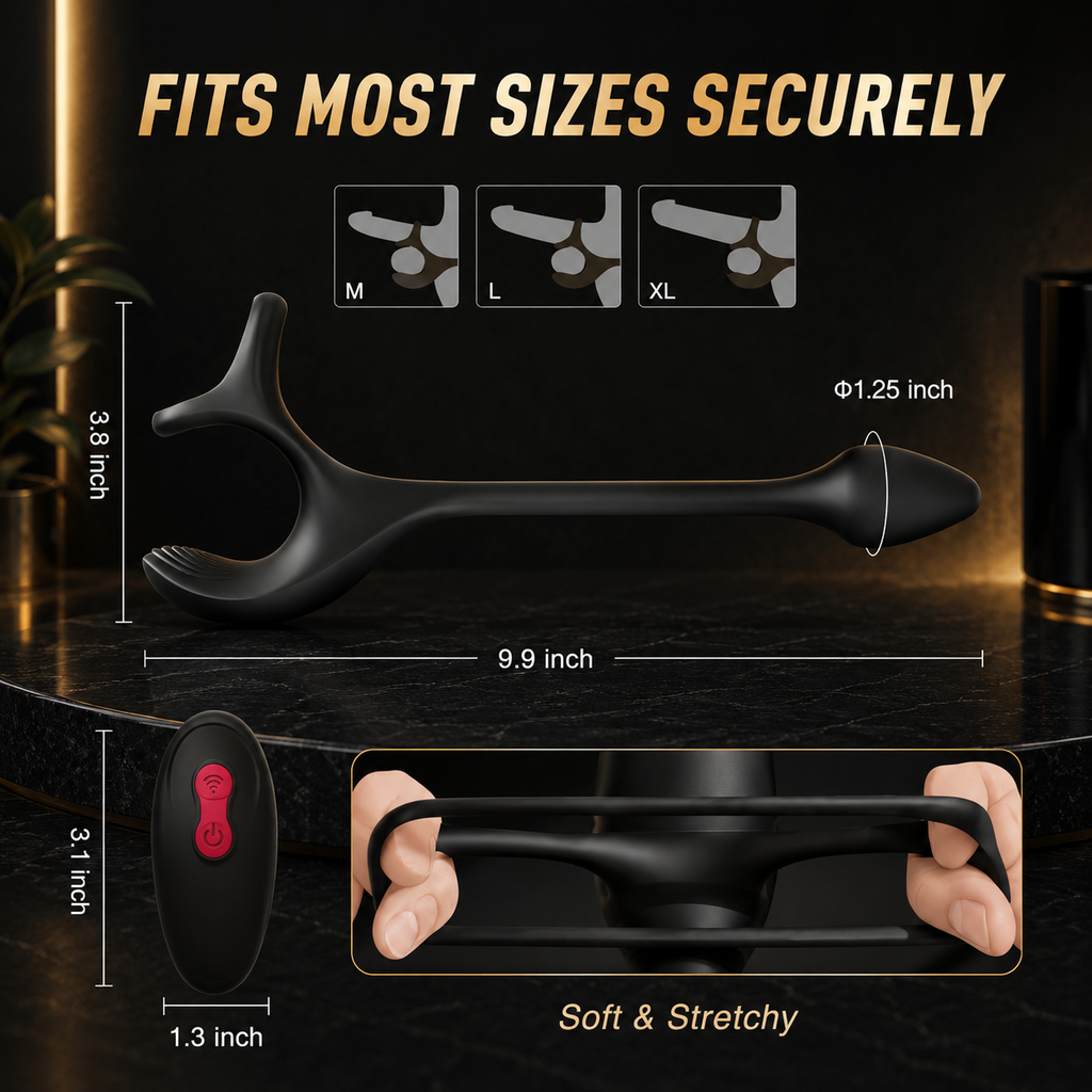 •Prostate Massager Vibrating Cock Ring•